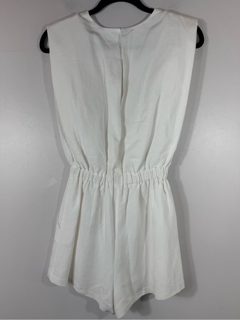 Amanda Uprichard Ivory Sleeveless Elastic Waist Romper US XS - Picture 3 of 4
